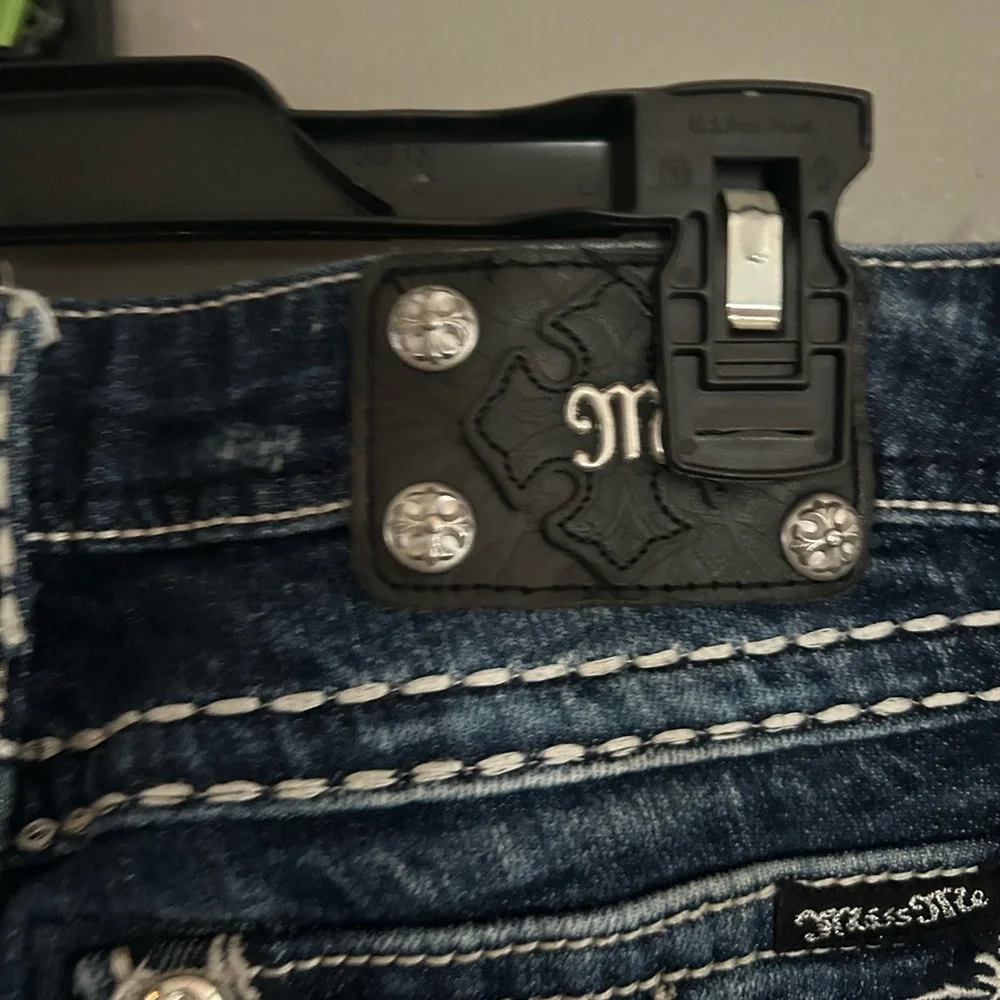 Miss Me Jeans - Cleo Stitched Bootcut - medium blue factory faded Y2K - Picture 9 of 15